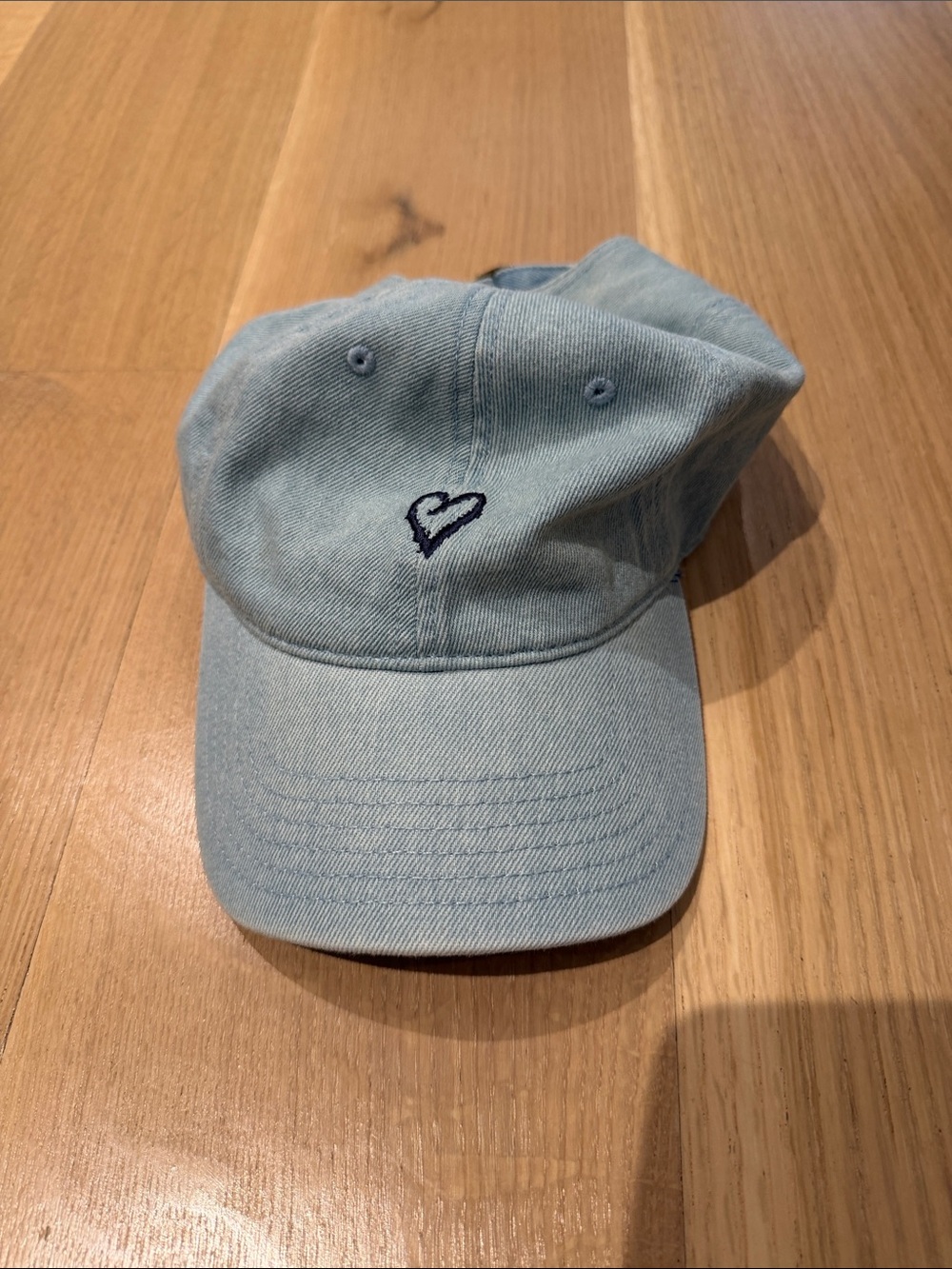 Kerri Rosenthal Light Blue Denim Cap with Heart Logo